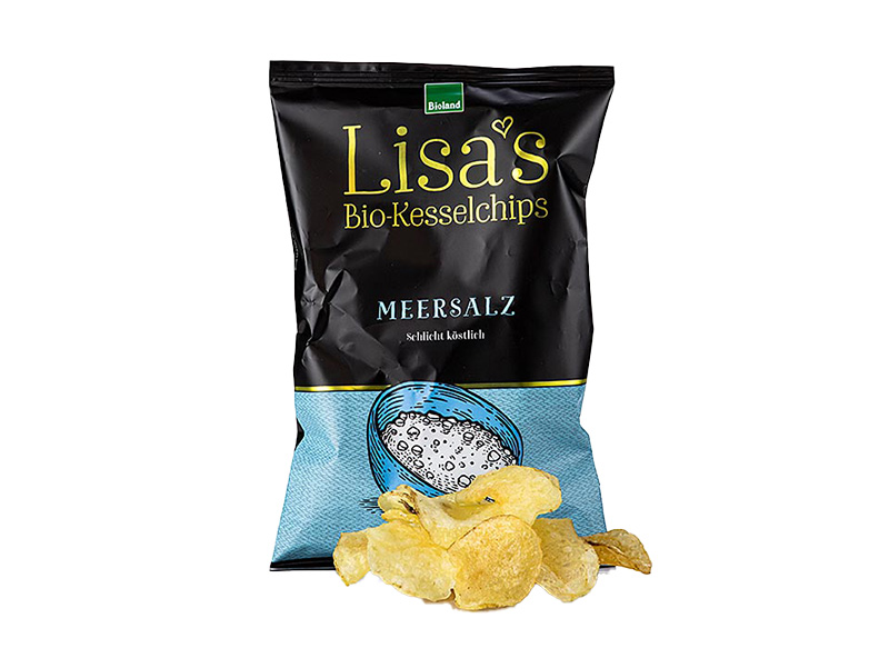Artikelbild Bio Kesselchips Meersalz Lisa's Chips 48807