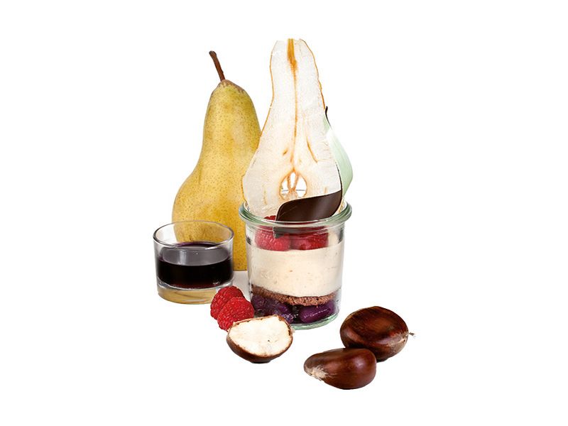 Artikelbild Maronimousse m. Portweinbirne auf Schokoladenbiskuit 307211